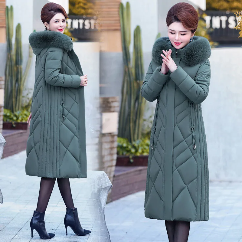 2022 элегантный тонкий женский зимний утепленный пуховик для мам Паркер Новая