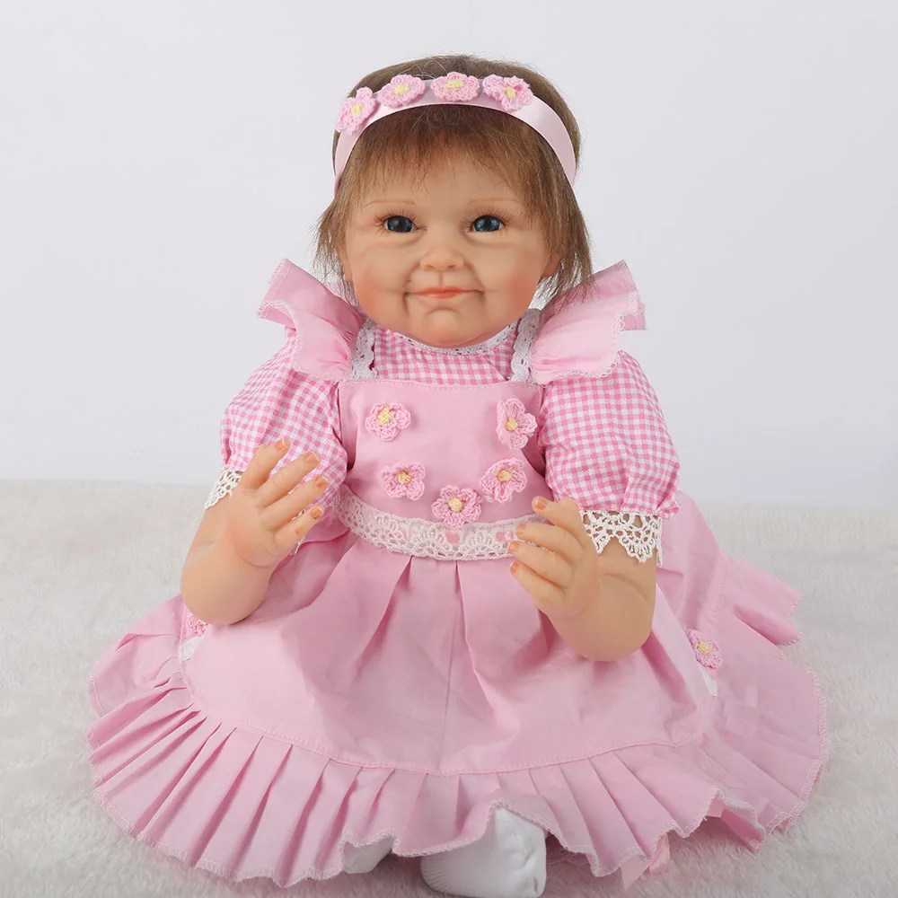 

55cm Soft Body Silicone Reborn Baby Dolls Toy Realistic Newborn Baby Doll Girl Brinquedos Newborn NPKCOLLECTION Babies