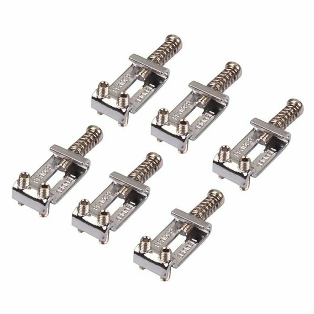 6pcs Sustain Instrument Stable Tone Tremolo Tool With Screws Fixed Musical Metal Repairing Replacement Guitar Bridge Saddle Mini | Спорт и