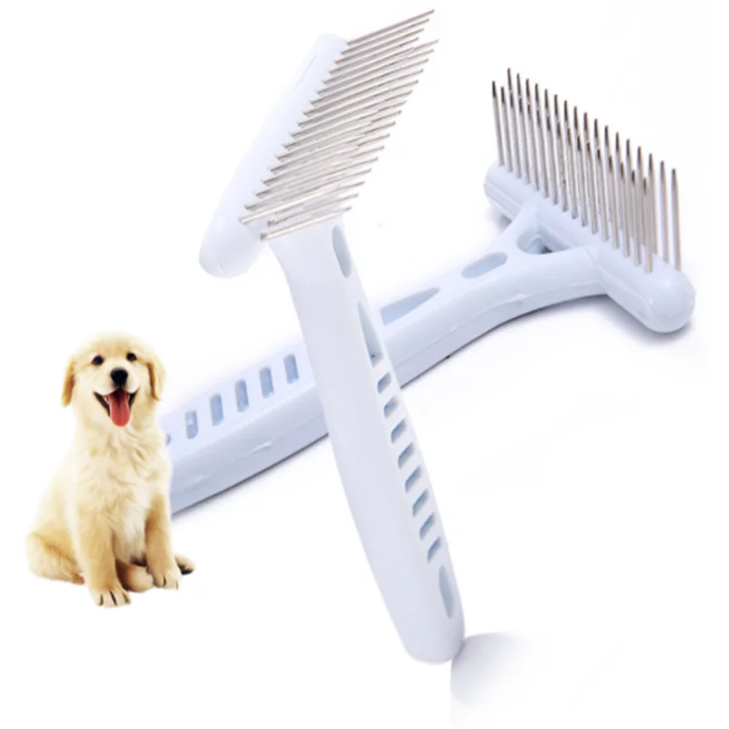 White Rake Comb for Dogs Brush Short Long Hair Fur Shedding Remove Cat Dog Brush Grooming Tools Pet Dog Supplies