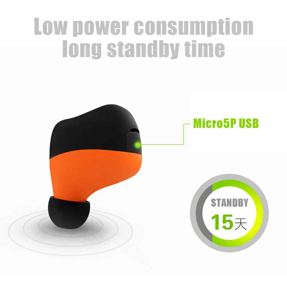 1 шт. Bluetooth наушники мини невидимые 12 часов игра время Sweatproof Автомобильная