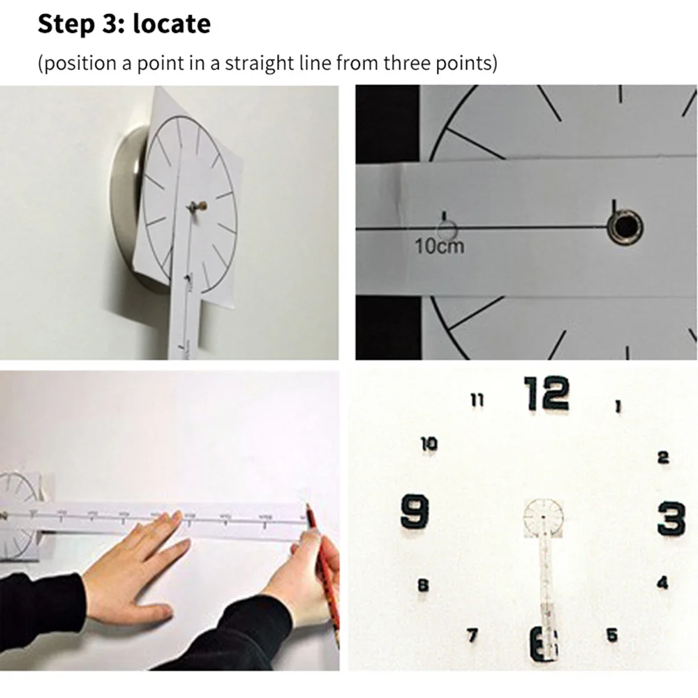 3D Съемная самоклеящаяся художественная карта настенная наклейка настенные часы