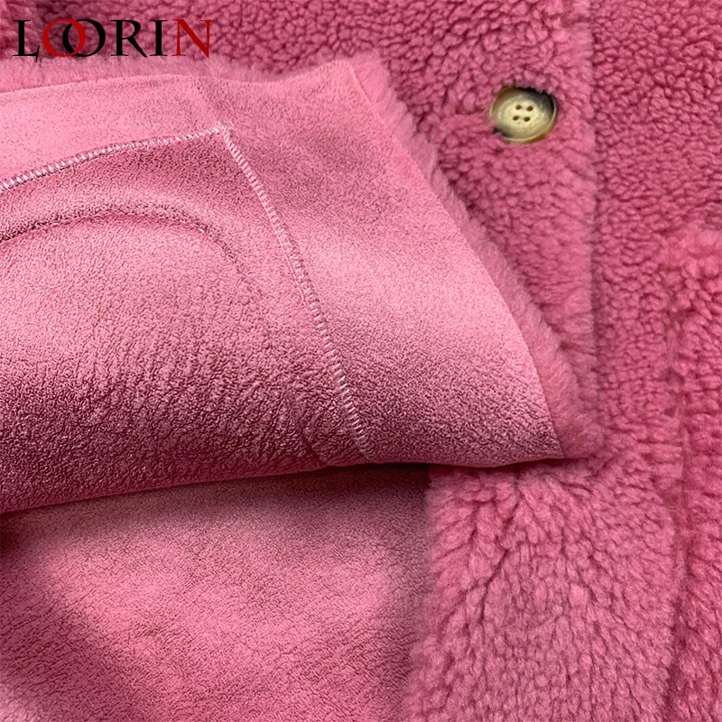 

LORIN Factory direct sale Women WOOL Coat Female Turn Down Collar Winter Warm fashion Lady Coat Casual Jacket