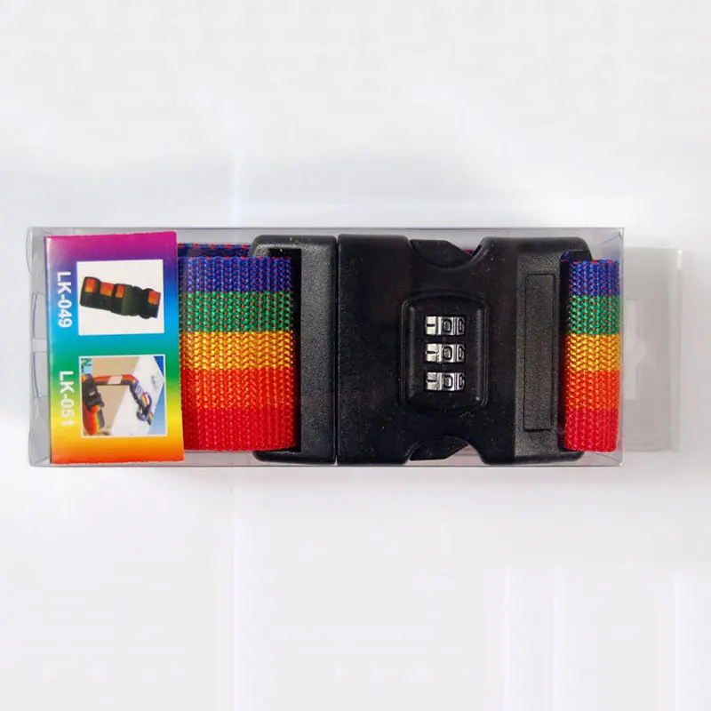 Регулируемый ремень для багажа 200 см путешествий полипропиленовый 3 цифры замок с