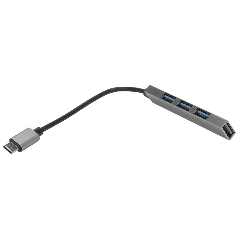 

Type-C To 4 Usb Hub Expander Ultra-Thin Mini Portable 4-Port Usb 3.0 Hub Usb Power Interface For Mac-Book Laptop Tablet Computer