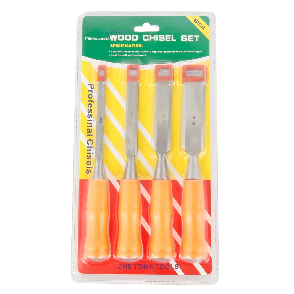 

4pcs Wood Chisel Carving Flat Carving Knife for Woodcut Working Carpenter DIY Gadget Woodworking Tools Woodcarve Gouge 8-24mm