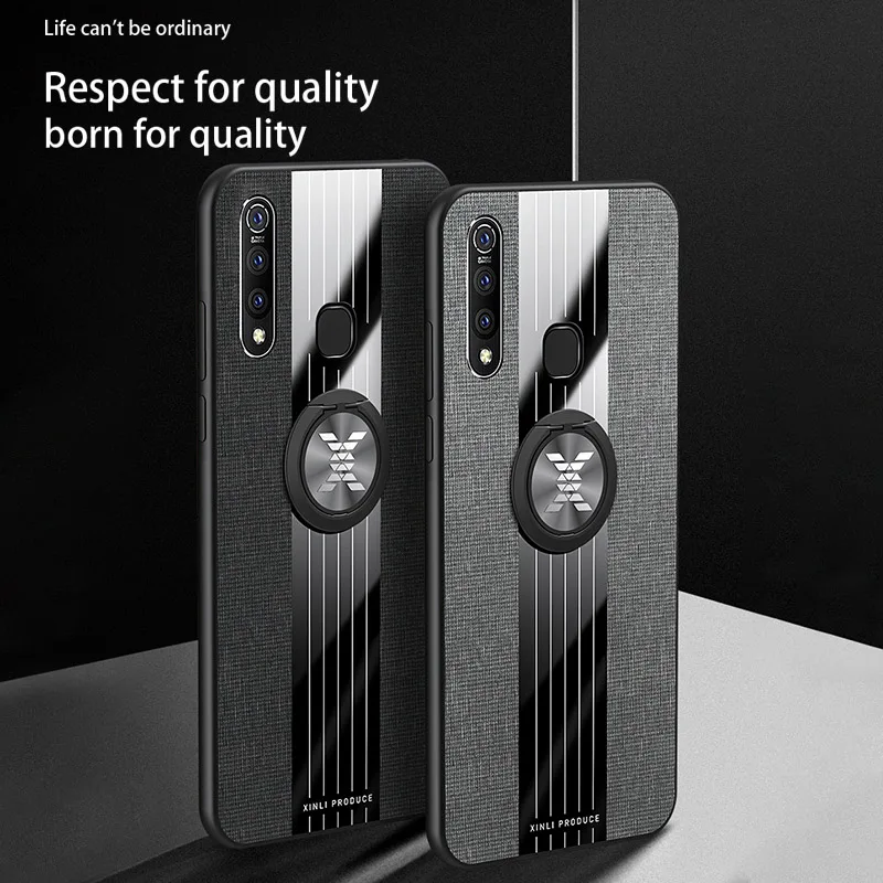

Fabric Soft Case For Vivo Y17 Y15 Y12 V15 Pro V11 V11i Y67 Y83 Y85 Y91 Y93 Y95 Y97 Z5X Nex 3 IQOO NEO Pro Magnet Holder Covers