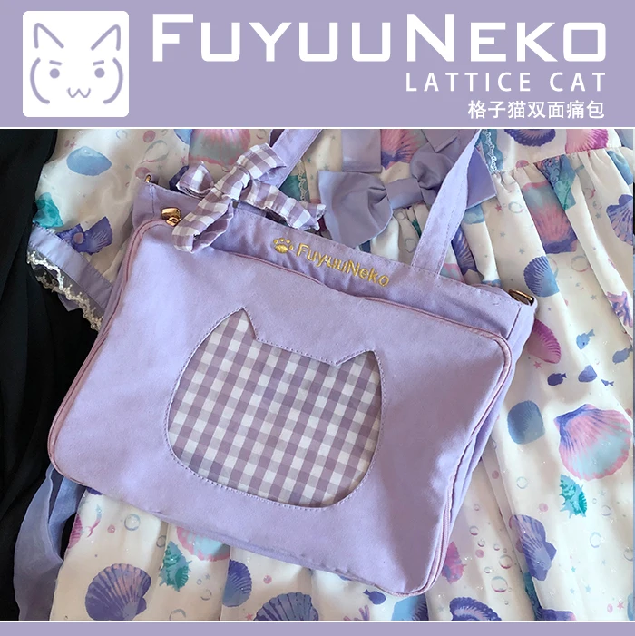 Милая клетчатая двухсторонняя JK форма с бантом Itabag прозрачная сумка на плечо в