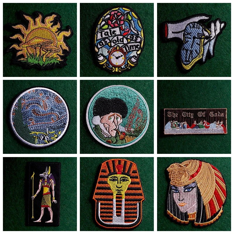 

Iron On Patch Van Gogh Patches On Clothes Egypt Style Clothing Thermoadhesive Patches for Clothing Stickers Badges On Backpack