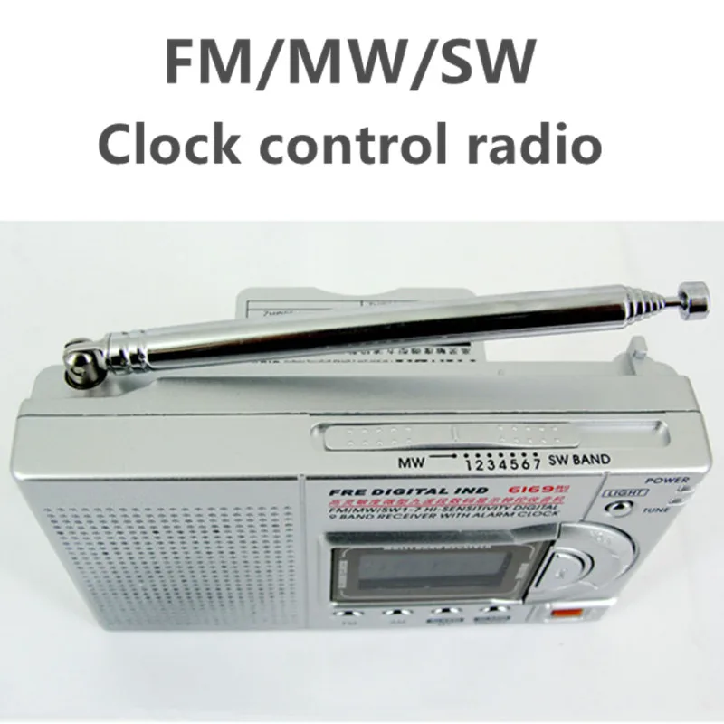 Портативный многодиапазонный цифровой радиочасы таймер управления FM WM SW динамик