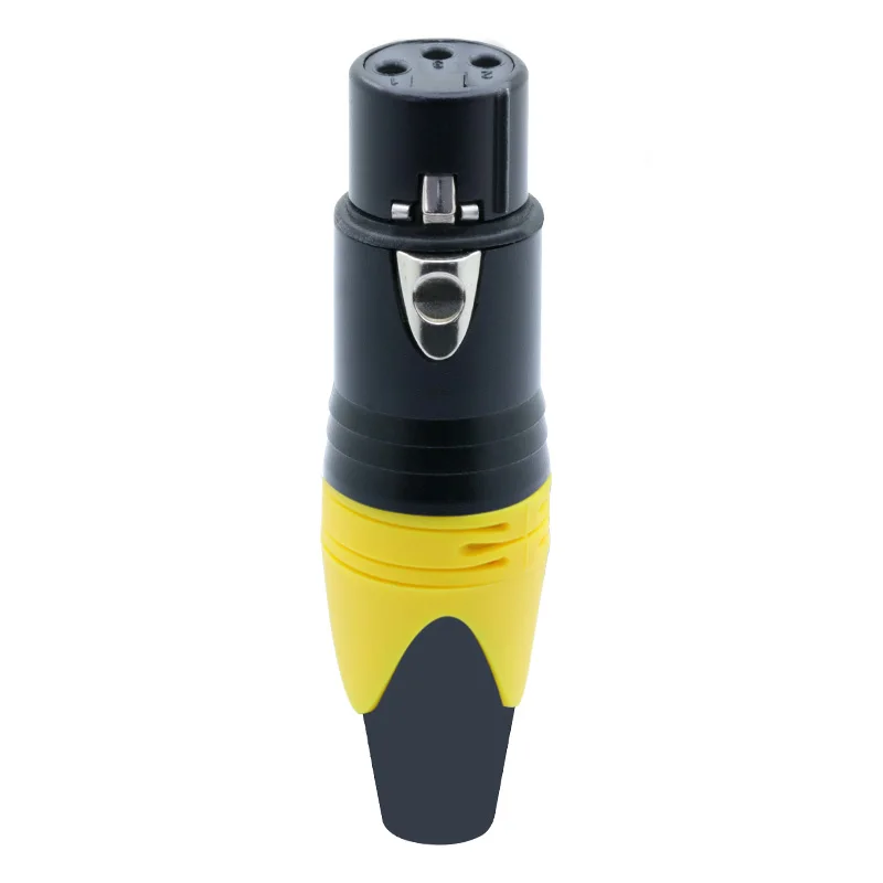 3PIN XLR разъем микрофон штекер мужской женский адаптер MIC провода разъем 6 цветов предложение 1 комплект M/F - Цвет: RTC2015F-Yellow