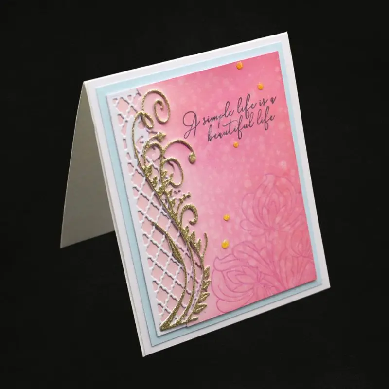 N80B цветок фон металлический Трафаретный вырубной штамп трафарет для