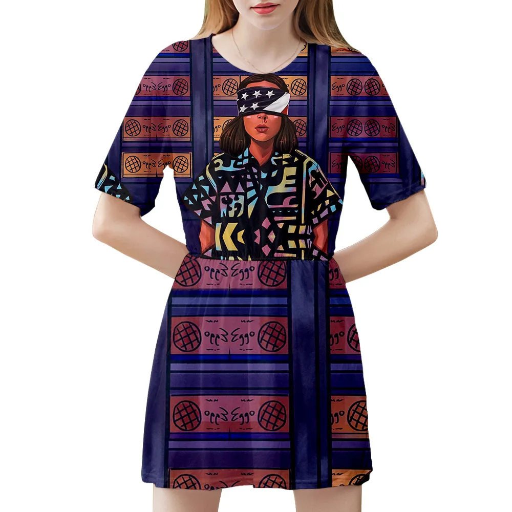 Футболка с короткими рукавами и 3D-принтом героями мультфильмов Повседневное