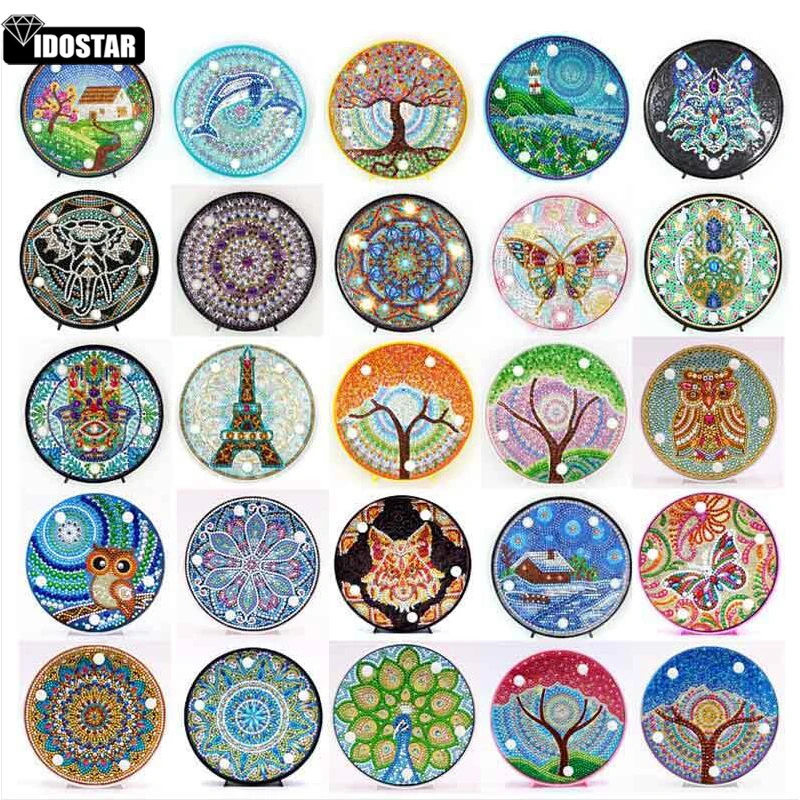Алмазная живопись &quotсделай сам&quot лампа &quotмандала&quot 5D алмазная вышивка пейзаж