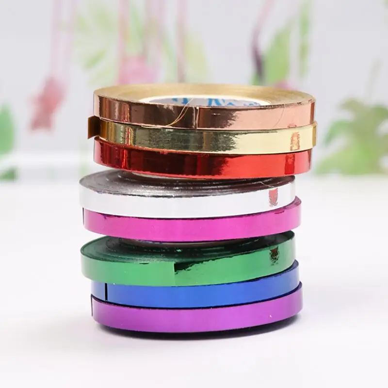 

10pcs/lot Laser Ribbon Wedding and Birthday Decorations Gift Wrapping Balloon Ribbon 10 Meters Per Roll DIY Decorations