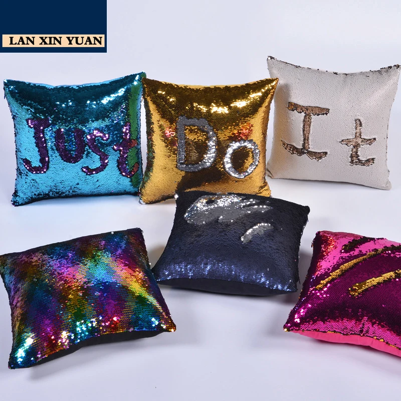 Новинка DIY волшебная наволочка с блестками подушка для дивана декоративная | Дом