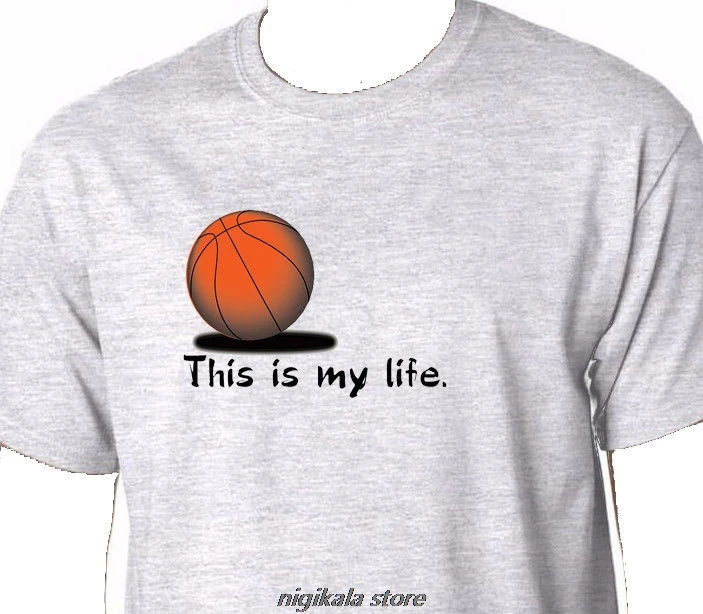 Топы, летняя крутая забавная футболка, футболка с надписью «This Is My Life Basketballer», сетчатый мяч, командный суд, летняя стильная футболка