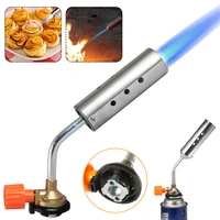 portable butane burner welding gas torch flame gun brazing flamethrower outdoor camping bbq soldering heat gun welding equipment