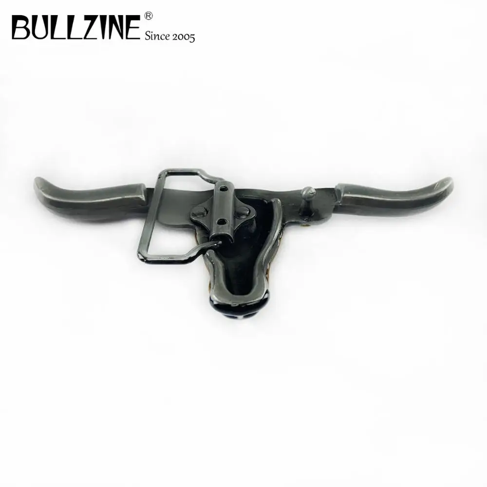 В Bullzine в западном стиле виде Головы Быка пряжки ремня с оловянной отделкой FP 03060