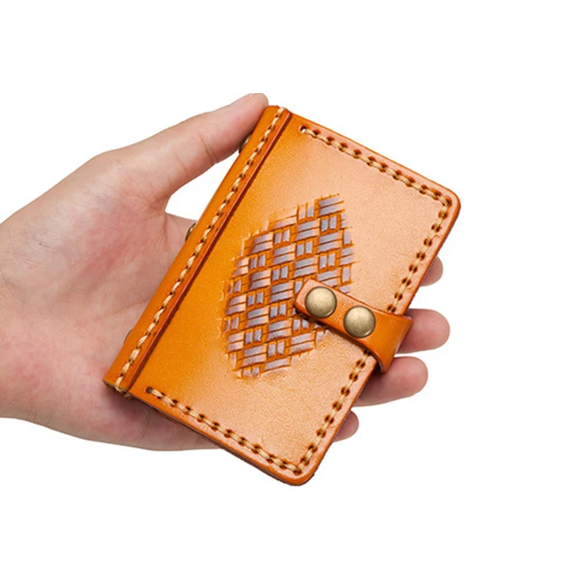 Держатель для визиток из натуральной кожи мужской кошелек ручной работы в стиле