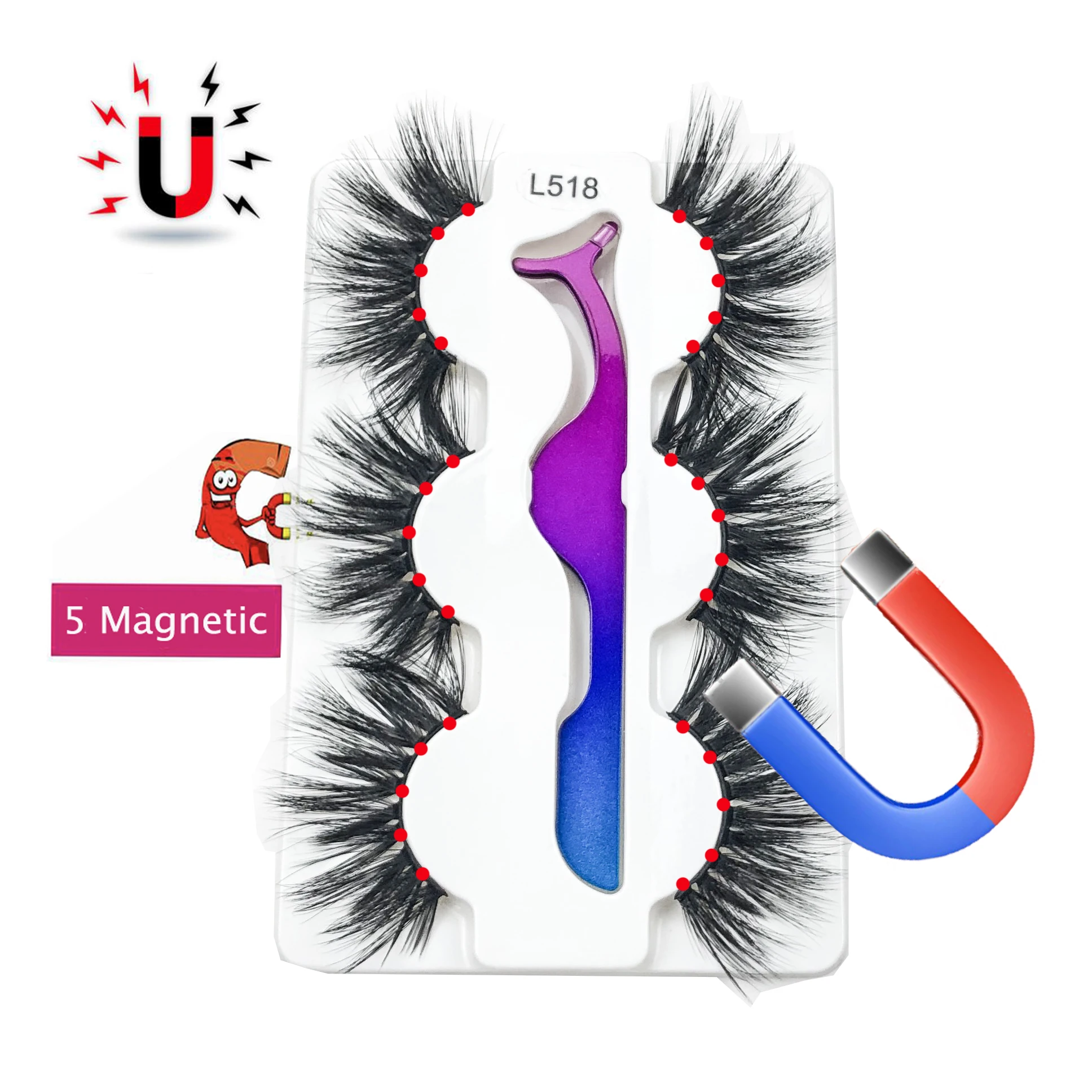 Shegoal Магнитный Магнит для ресниц подводка глаз естественный вид Ложные Ресницы