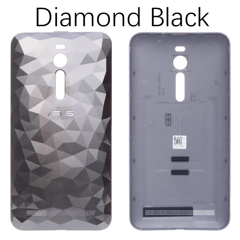 Diamond Black Задний корпус для ASUS Zenfone 2 ZE551ML задняя крышка Батарейная дверь кнопка питания ze551ml запасные части - Цвет: Diamond Black