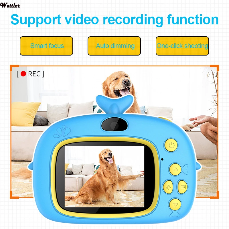 Kids Cute Camera Video Toy 1500w Pixel 2.0 Inch IPS Childrens Cartoon Camera Outdoor Photography For Boys  Girls Birthday Gift