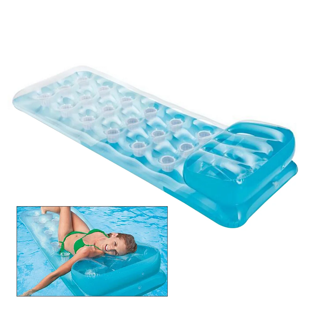 

18-hole Fashion Floating Drainage Bed Cushion Floating Beds Swimming Laps Beach Toys (Random Color)