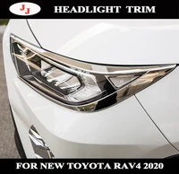 car styling front light lamp headlight cover trim for toyota rav4 2019 2020 frame sticker exterior accessories