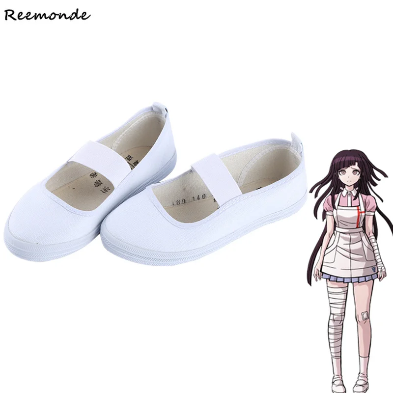 

Anime Dangan Ronpa 2 Mikan Tsumiki Shoes Cosplay Sayori Student Canvas White Shoes Nene Yashi Shoes Girls Canvas Dancing Shoes