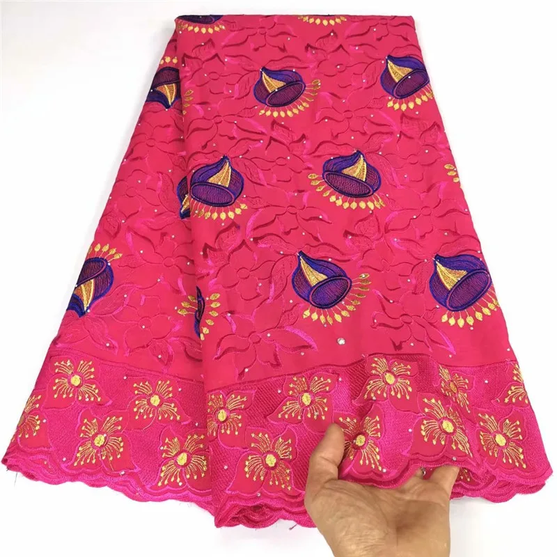 Нигерийская швейцарская вуаль 100% хлопчатобумажная кружевная ткань 2018