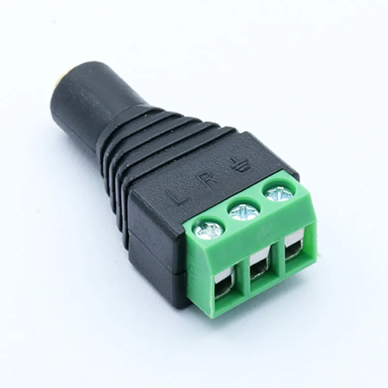 10 шт./лот CCTV Phono Jack 3 5 мм стерео контактный гнездовой разъем на AV винт балун
