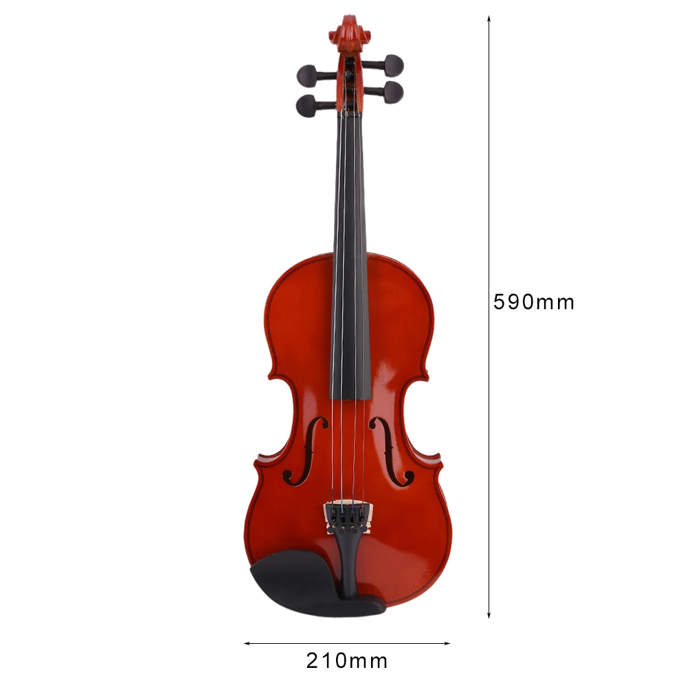 

4/4 Violin Natural Acoustic Solid Wood For Beginner Students Kids with Violin Case Rosin Bow Professional Musical Instrument