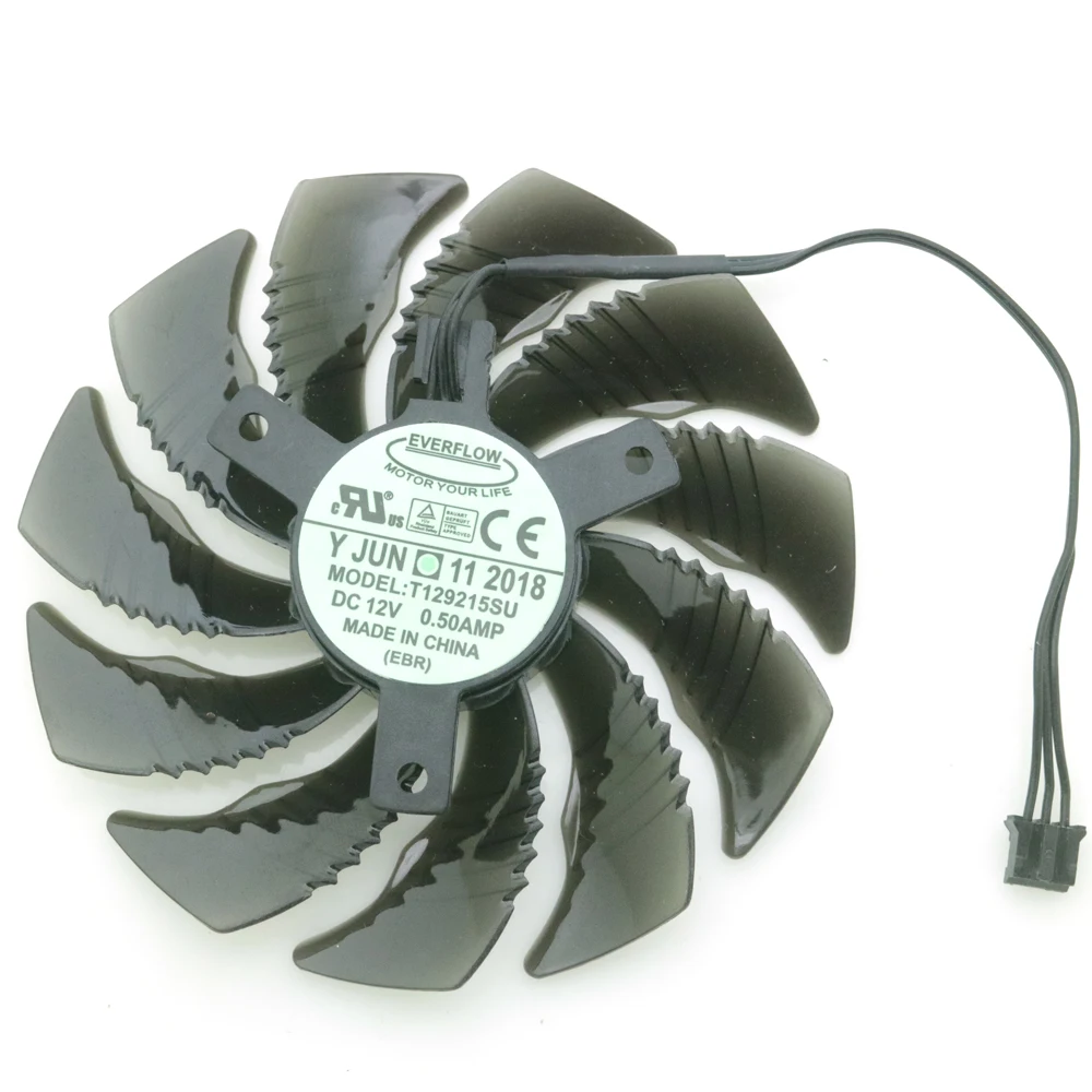 Бесплатная доставка T129215SU DC12V 0.50A 85 мм для Gigabyte GTX950 GTX1050 RX550 RX560 вентилятор