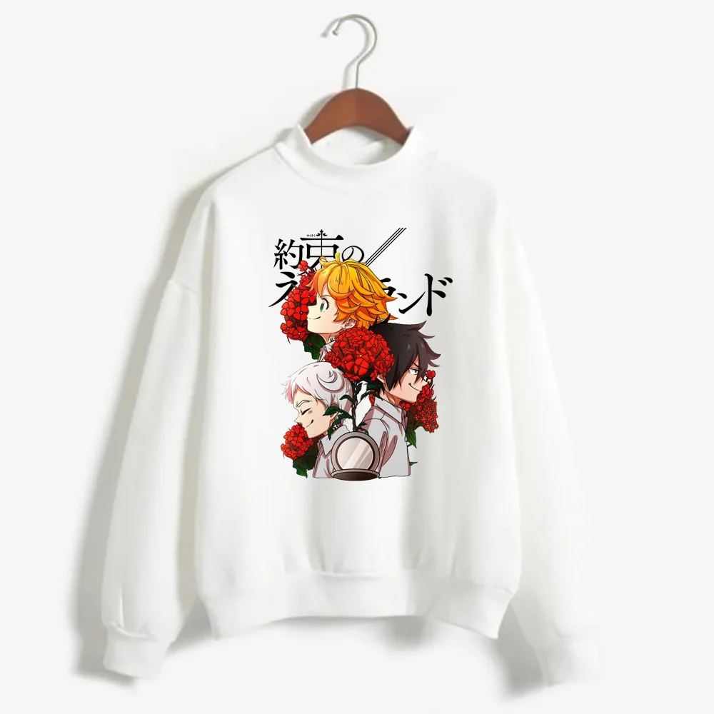 The Promised Neverland print Women Hip Hop Streetwear Harajuku Sweater  Japanese Style Anime  Sweater Autumn Cotton Pullover