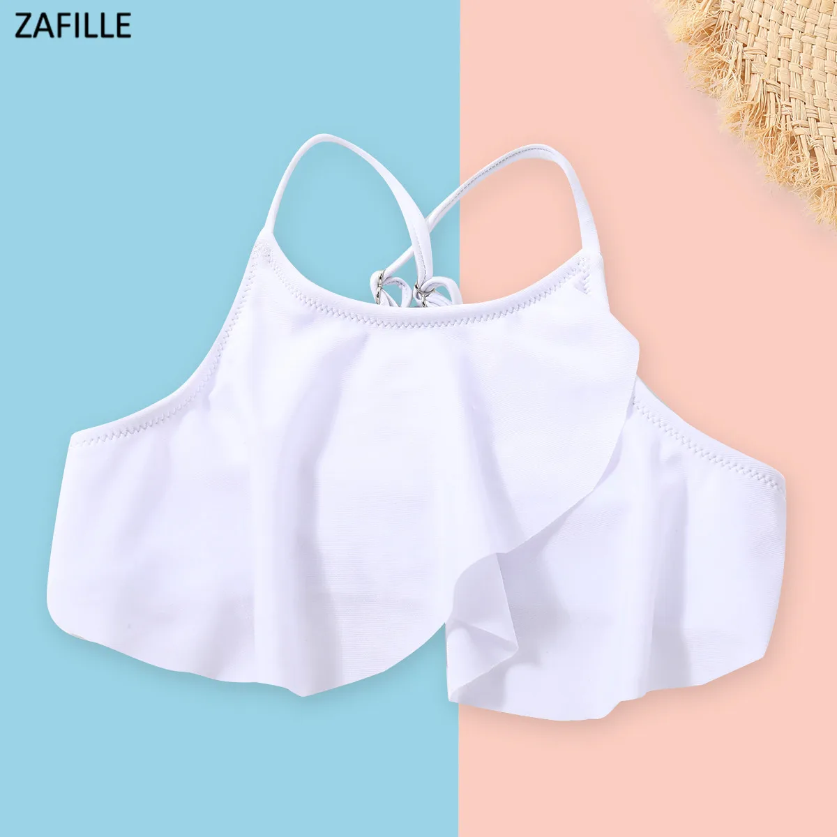 ZAFILLE/Летний одинаковый купальник для всей семьи бикини мамы и дочки с цветочным