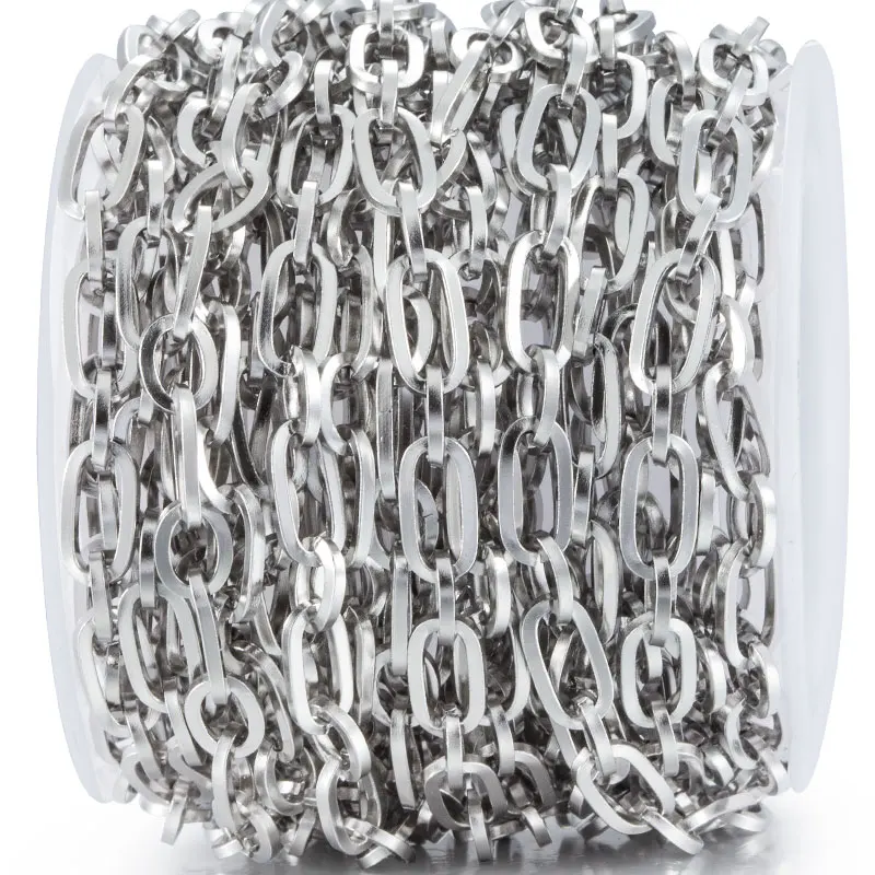 

Цепочка из нержавеющей стали с квадратными звеньями, ожерелье из бижутерии 1:1, аксессуары «сделай сам», трендовые аксессуары, 4,5 мм, 1 м