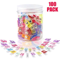 100pcs sewing clips multicolor craft clips plastic sewing binding clamps wonder clips for quilting crafting knitting crocheting
