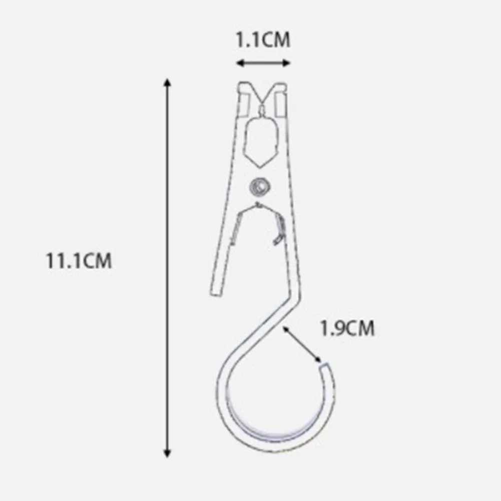 

4Pcs Tent Canopy Cloth Clip Hooks Holder Portable Multifunctional Universal Tool Tent Pegs Tents Securing Hook
