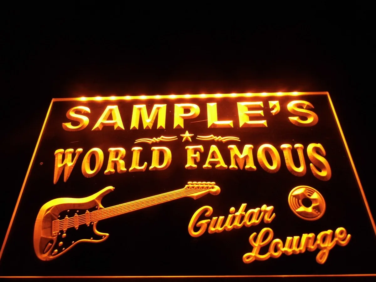 Tm007 неоновая вывеска для гитары пивного бара паба | Дом и сад