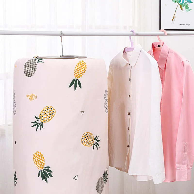 Круглая Регулируемая вращающаяся сушилка на спирали вешалка для одеяла из