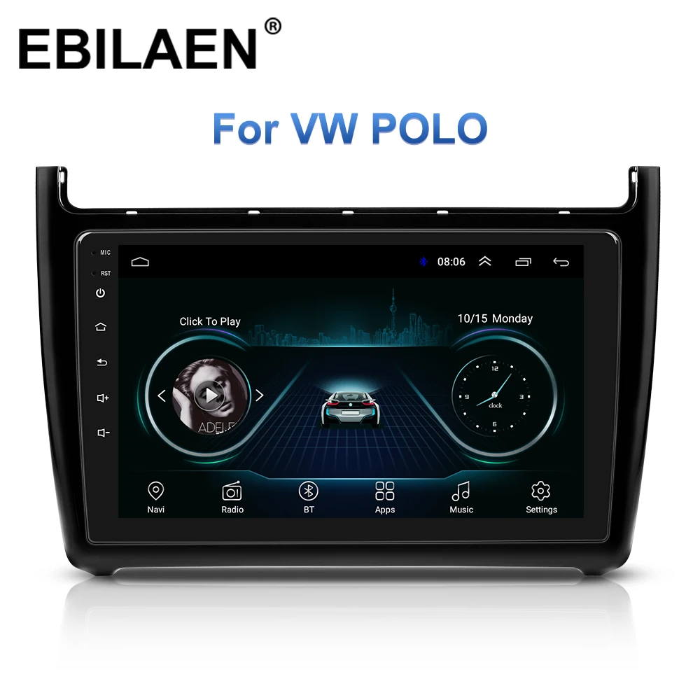 Автомобильное радио GPS навигация мультимедийный плеер для VW POLO Sedan 2008 2015 2Din Android 9