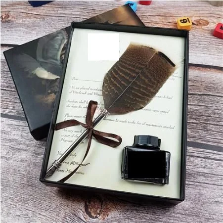 Европейский стиль ретро перо комплект затравленные погружения ручка для замены