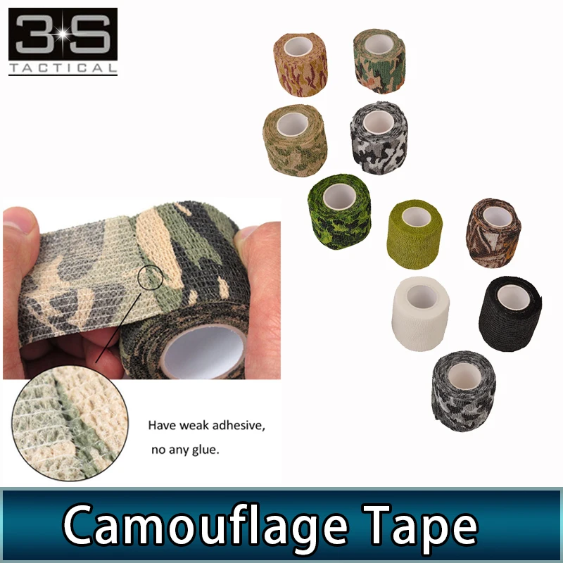 

5CM*220CM Army Camouflage Stealth Tape Camo Outdoor Hunting Shooting Tool Waterproof Wrap Durable