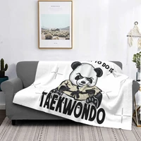 taekwondo panda all i want blanket bedspread bed plaid cover beach towel picnic blanket childrens cover
