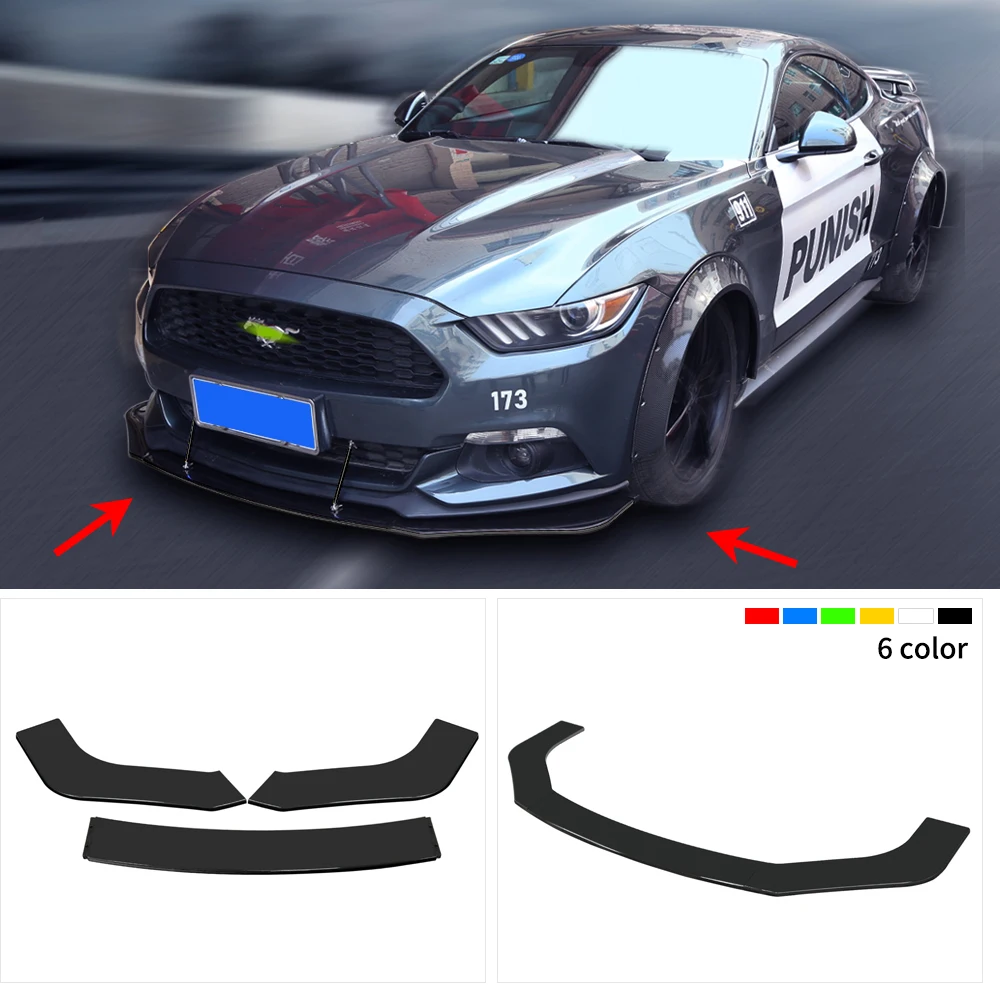 3 шт. Универсальный бампер передний спойлер крыло тюнинг пакет для любых