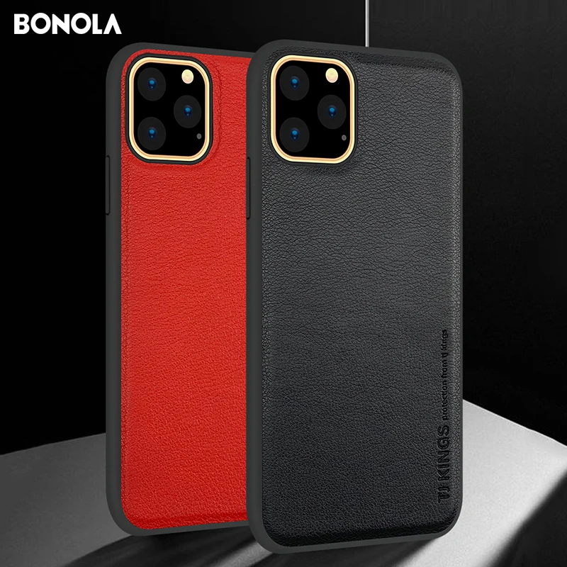 Bonola первый слой воловьей кожи чехол для iPhone 11/11Pro/11ProMax высококачественный