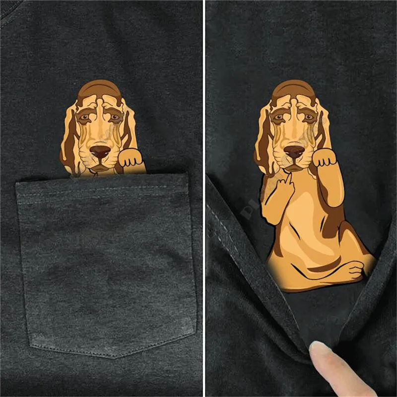 

PLstar Cosmos T Shirt summer pocket BULL TERRIER printed t-shirt men for women shirts tops funny cotton black tees