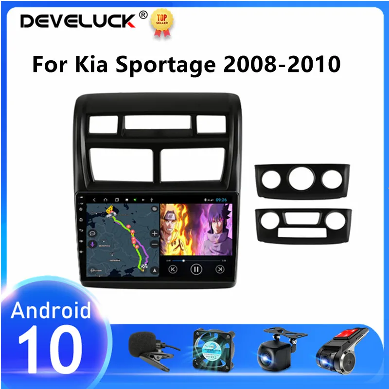 Автомагнитола на Android 10 для Kia Sportage 2 2008 2010 мультимедийный видеоплеер с GPS