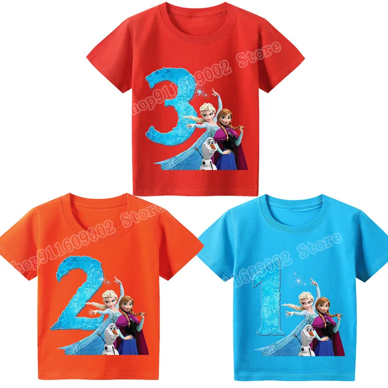 Футболка с цифровой печатью Холодное сердце футболки графическим рисунком для